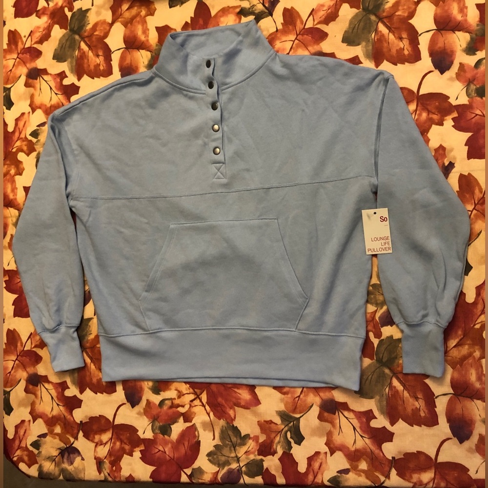 Light Blue Pullover Sweatshirt